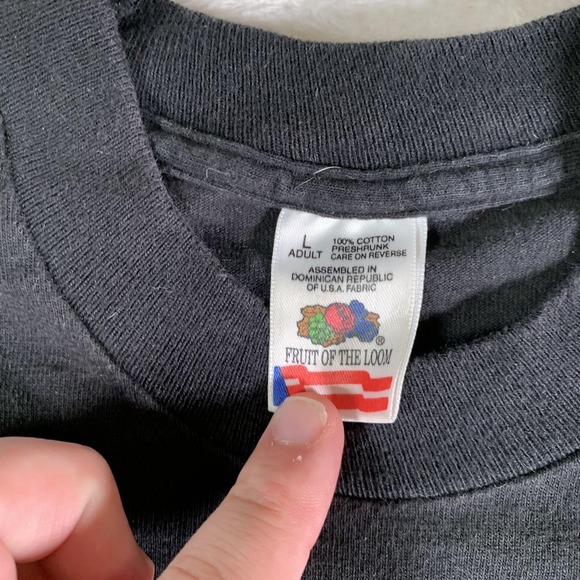 Vintage Fruit Of The Loom Rattlesnake Chili Shirt Mens Large Black Lizard 90s - Picture 3 of 10